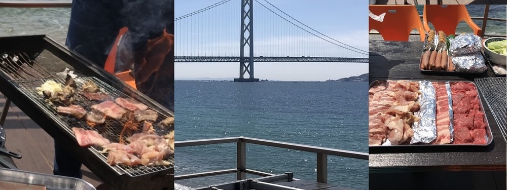 通気性抜群、海辺でBBQ開催します。