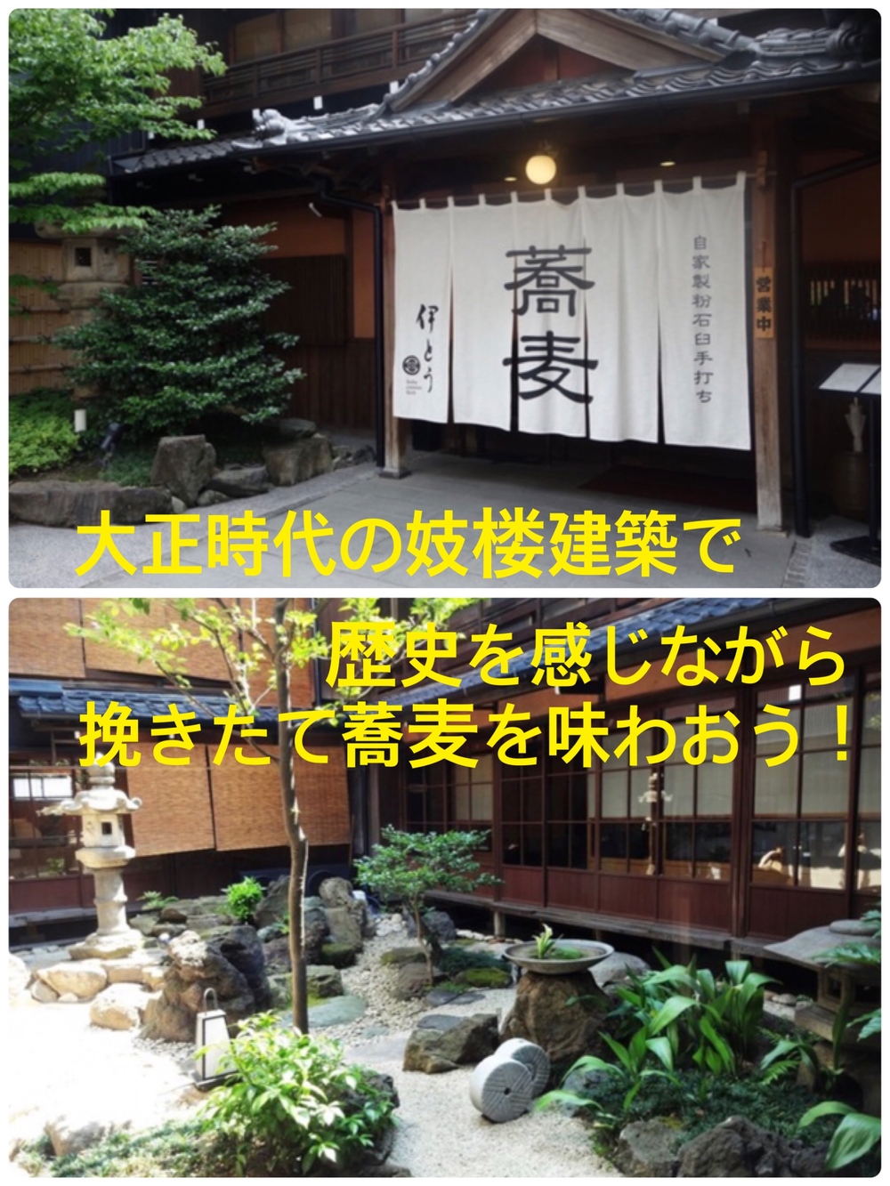 🗺第16回名Go!屋わくわく探検隊食欲の秋企画第2弾大正時代の旧遊郭をリノベした「伊とう」で拘りの手打ちそばを堪能しよう!