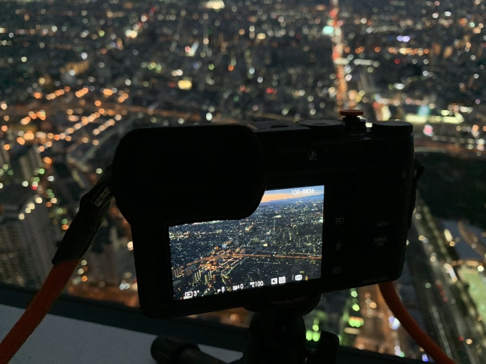 ハルカスで夜景撮影