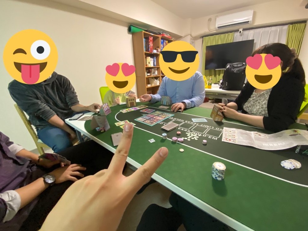 5/14(金)新宿ゲーム♣︎初心者、単独女性歓迎!ボードゲーム会&オールナイトポーカー会一部20:00-23:00二部23:00-6:00