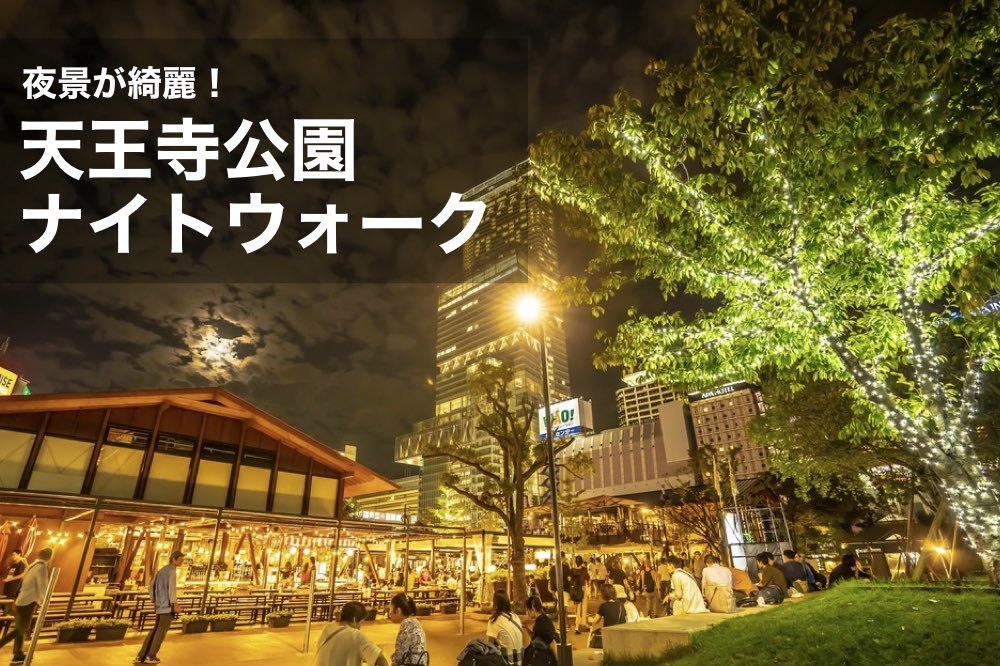 【天王寺公園×ナイトウォーク】駅近人気の公園!夜景が綺麗な公園でゆったり、くつろごう!