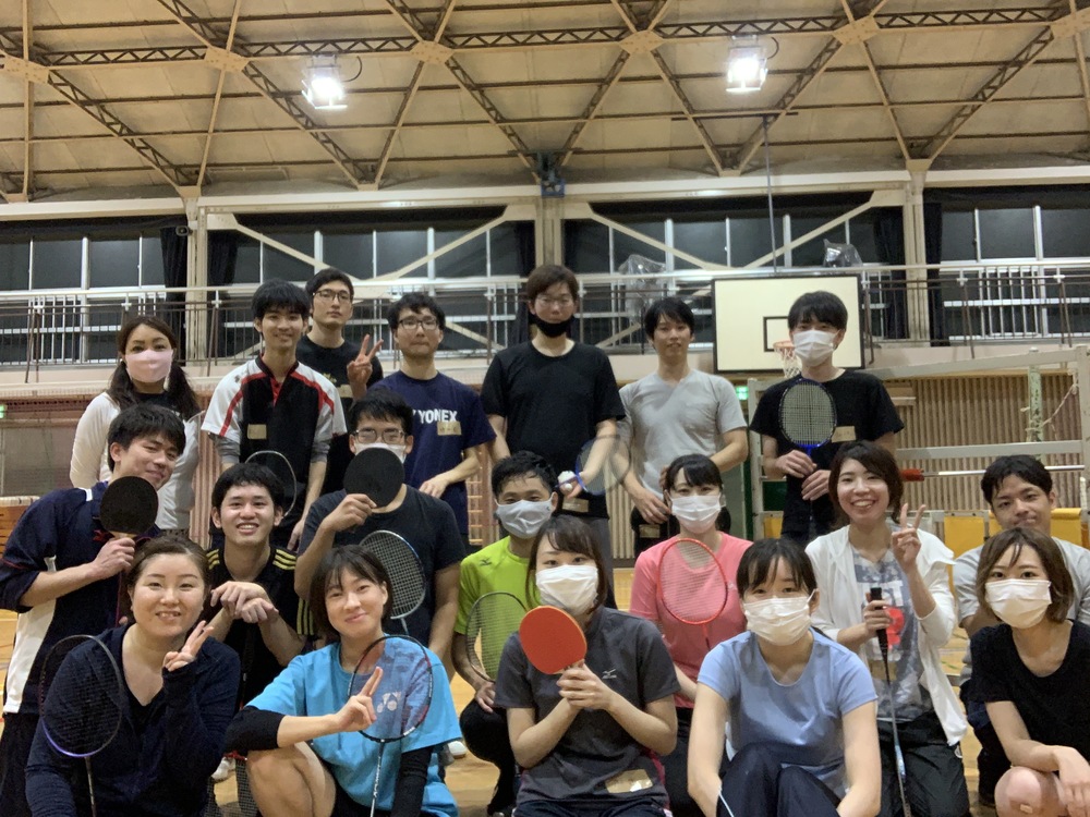 8月14日 土曜 18時から20時 バドミントン&卓球 初心者の未経験者のための社会人サークル(^^)
