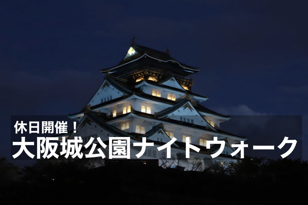【大阪城公園×ナイトウォーク】ライトアップされた大阪城を見ながら歩こう~!