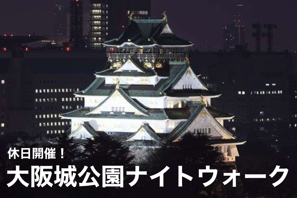 【大阪城公園×ナイトウォーク】ライトアップされた大阪城を見ながら歩こう~!