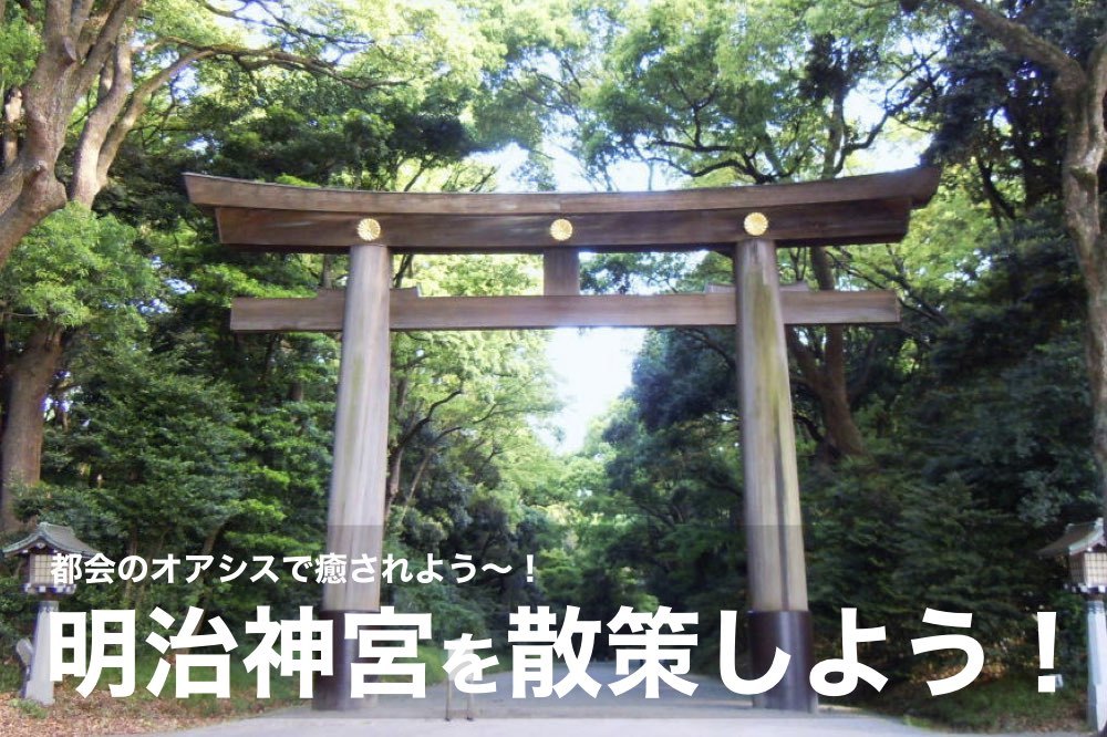 【明治神宮を散策しよう!】都会にいながらも、広大な自然の中を散策して緑に癒されよう〜!