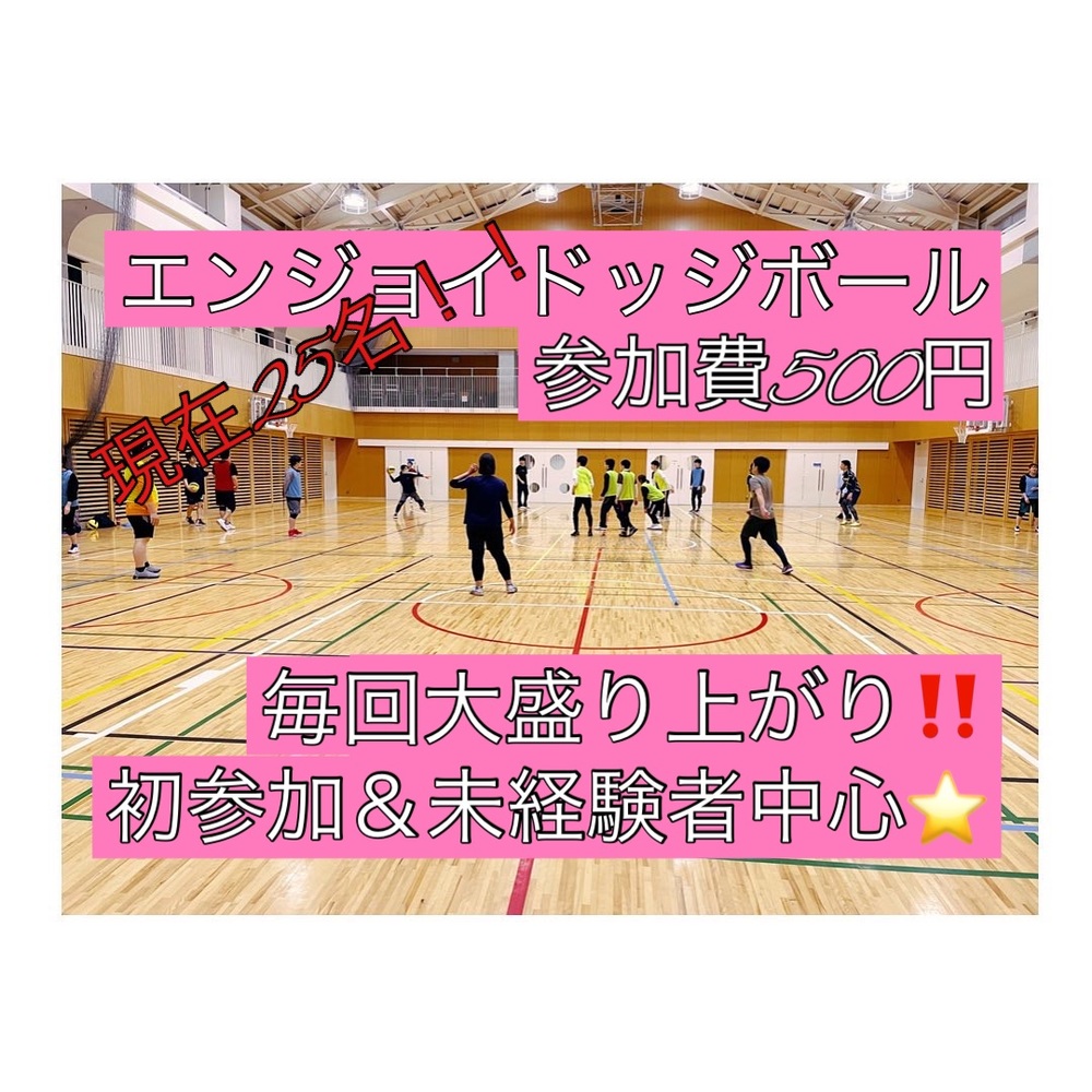 【現在25名(初参加12名)】ドッジボール⭐️初参加&未経験者中心⭐️遅刻OK!【友達作り&運動不足解消しよう!】