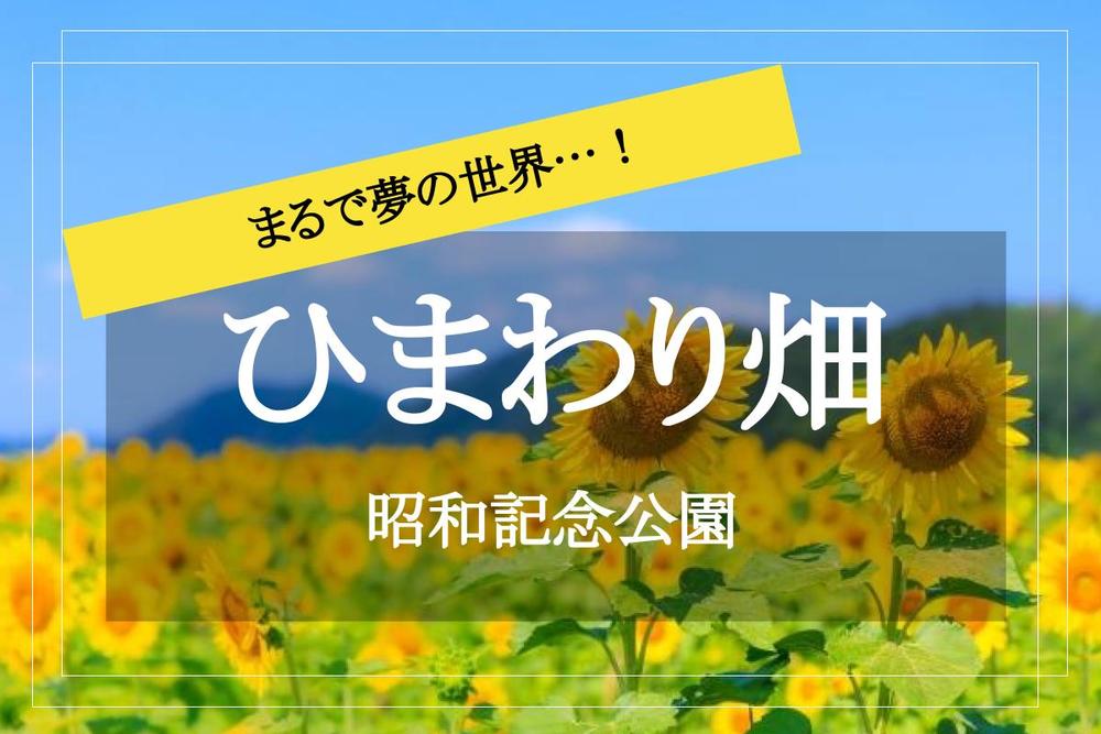 【ひまわり×昭和記念公園】青い空のもとに輝く５万本の金色の花…！ひまわり畑で夏ウォークしよう♡