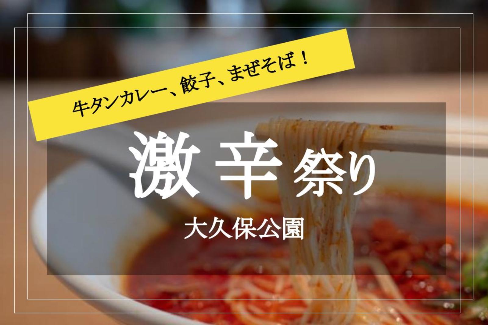 【激辛グルメ祭り✕新宿大久保公園】牛タンスパイスカレー、ブラックまぜそば、水餃子！ 旨辛グルメを食べよう！